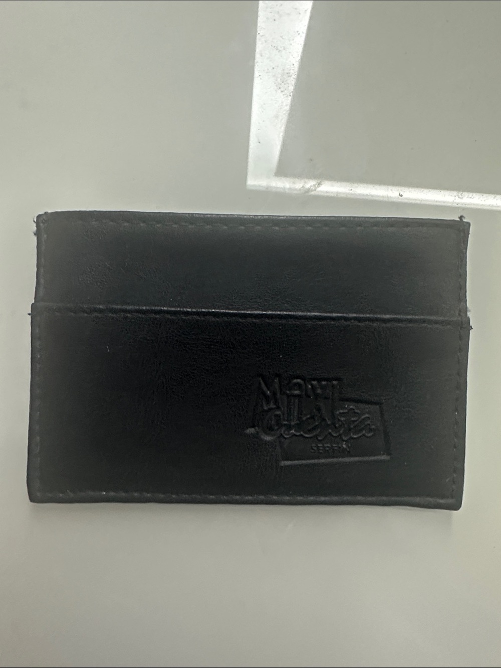Montblanc Black Leather Slim Card Holder with Embossed Logo